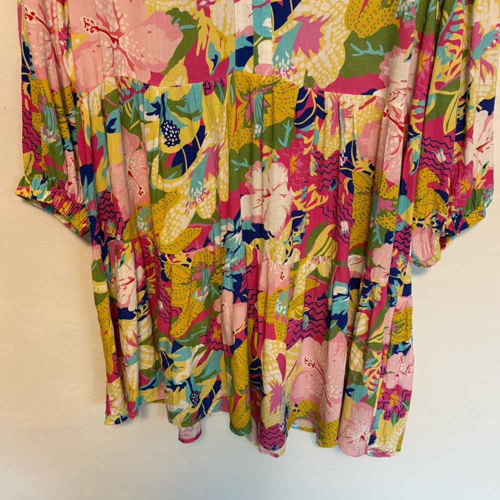 UMGEE Elora Split Neck Floral Dress - Picture 4 of 11